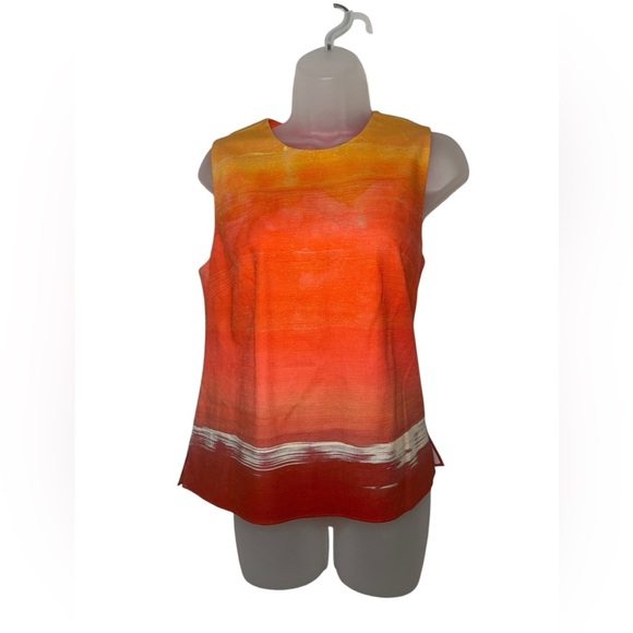 Kobi Halperin Orange Sleeveless Tank Top Size Large Sample NWOT Gradient Ombre - Picture 2 of 8